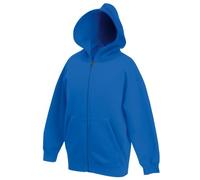 Fruit of the Loom - Polaire ouverte à capuche - Enfant - Bleu - 5-6 ans