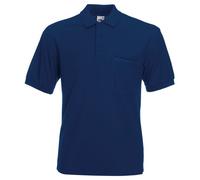 Fruit of the Loom Polo à Manches Courtes avec Poche pour Homme (2XL) (Bleu Marine)