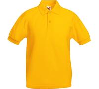 Fruit of the Loom Polo scolaire à manches courtes sans logo Jaune (sunflower) 5 ans