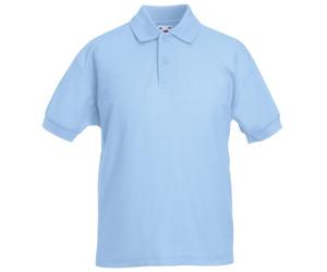 Fruit of the Loom - Polo à Manches Courtes - Enfant (Lot de 2) (9-11 Ans) (Bleu Ciel)
