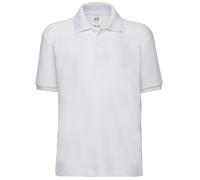 Fruit of the Loom - Polo à Manches Courtes - Enfant (Lot de 2) (14-15 Ans) (Blanc)