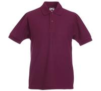 Fruit Of The Loom - Polo à manches courtes - Enfant Rouge Bordeaux 12 ans