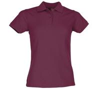 Fruit of the Loom Polo femme à manches courtes Bordeaux Taille 2XL