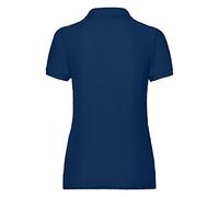 Fruit of the Loom Polo à manches courtes pour femme 65 % polyester/35 % coton - Bleu - XS