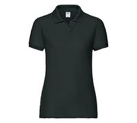 Fruit of the Loom Polo à manches courtes pour femme 65 % polyester/35 % coton - Noir - (X-Large)