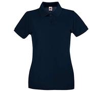 Fruit of the Loom Polo à manches courtes, Femme Medium bleu foncé