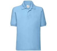 Fruit of the Loom Polo École Enfant Uni Col Boutonné Manches Courtes Sans Logo