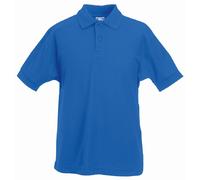 Fruit of the Loom Polo École Enfant Uni Col Boutonné Manches Courtes Sans Logo