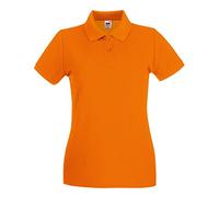 Fruit of the Loom Polo en 100 % coton pour femme - Orange - Small