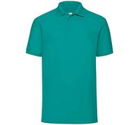 Fruit of the Loom - Polo - Manches Courtes Homme, Green (Emerald), Medium