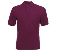 Fruit of the Loom - Polo - Manches Courtes Homme, Rouge (Burgunderrot), Large