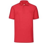 Fruit of the Loom – Polo Homme Manches courtes Rouge moyen