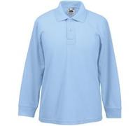 Polo uni à manches longues Fruit Of The Loom pour enfant (3-15 ans) (BC380)