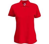 Fruit of the Loom Polo mat pour femme, rouge, L