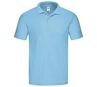 Fruit of the Loom Polo original 63-505-0 Polo en coton pour homme, Bleu pastel, M