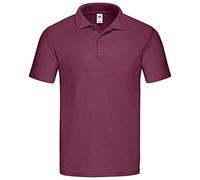 Fruit of the Loom Polo original 63-505-0 Polo en coton pour homme, bordeaux, XXXL