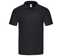 Fruit of the Loom Polo original 63-505-0 Polo en coton pour homme, Noir , XL