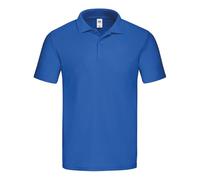 Fruit of the Loom Polo original | Homme & Unisexe - Polo classique en coton en double piqué, coupe classique, étiquette Tear Away, look intemporel, bleu marine, 3XL