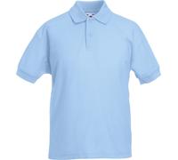 Fruit of the Loom Polo pour enfants, manches courtes (2 pièces/paquet) BC4359 (9-11 ans) (Bleu ciel)