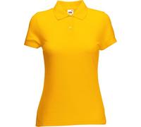 Fruit of the Loom - Polo pour femme Lady-Fit 65/35 piqué, divers coloris S, Jaune tournesol