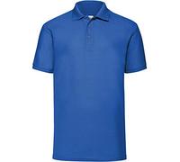 Fruit of the Loom – Polo pour homme 65/35 – Bleu roi et bleu marine – Taille S