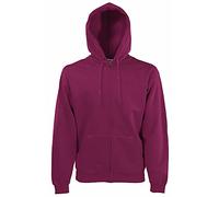 Fruit of the Loom - Premium Sweat - SS107M - Veste à Capuche - Homme - Rouge (Bordeaux) - Taille: S