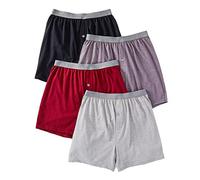 Fruit of the Loom sous-vêtements en Coton sans étiquette de qualité supérieure (Regular & Big Man) Caleçon Boxeur, Coloris Assortis, M (Lot de 4) Homme