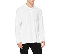 Fruit of the Loom Prime Polo à manches longues, Blanc (White), Medium