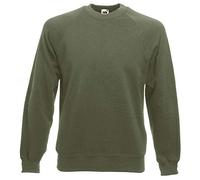 Fruit Of The Loom Raglan Classic Sweat-Shirt, Vert (Bottle Green), Medium Homme