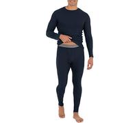 Fruit of the Loom Ensemble de sous-vêtements Thermiques gaufrés recyclés (Haut et Bas) Pijama, Bleu Marine, XL Homme