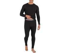 Fruit of the Loom Recycled Waffle Thermal Underwear Set (Top and Bottom) Ensemble de Pijama, Noir, XL Homme