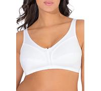 Fruit of the Loom Seamed Soft Cup Wirefree Cotton Bra Soutiens-Gorge, Blanc, 95D (Taille Fabricant:36D) Femme