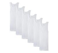 Fruit of the Loom Débardeur sans étiquette Couche de Base supérieure, Lot de 6-Blanc, XXL Homme