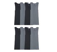 Fruit of the Loom Sleeveless Tank A-Shirt, Tag Free & Moisture Wicking, Ribbed Stretch Fabric sous-vêtement (Lot de 6) Homme