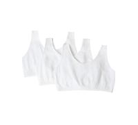 Fruit of the Loom Soutien-Gorge de Sport Built-up pour Femme (Lot de 3), Blanc/Blanc., 46