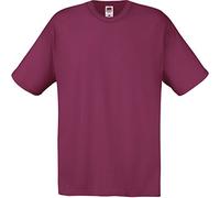 Fruit of the Loom SS022M T-Shirt, Bordeaux, XL Homme