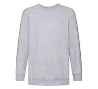 Fruit of the Loom - SS027B - Sweat-Shirt - Mixte Enfant - Gris (Heather Gris) - Taille: 12/13 ans
