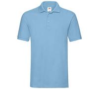 Fruit of the Loom Polo pour homme SS035M manches courtes Bleu Medium