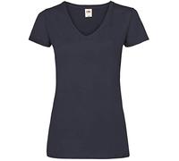 Fruit Of The Loom SS045M - T-Shirt Manches Courtes - Femme - Bleu (Deep Navy) - 46 (Taille Fabricant: XX-Large)