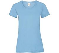 Fruit Of The Loom SS079M, T-Shirt femme, Bleu (Sky Blue), X-Large