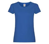 Fruit of the Loom T-shirt Ss129m Femme manches courtes Bleu royal Taille S