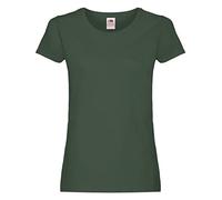 Fruit of the Loom - Ss129m - T-Shirt - - - - Manches Courtes - Femme - Green (Bottle Green) - M (Taille fabricant: 12)