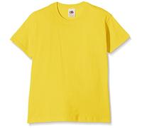 Fruit of the Loom SS132B - T-Shirt - Fille - Yellow (Sunflower Yellow) - 116 Cm, 5-6 Ans