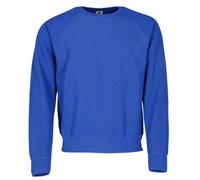 Fruit of the Loom Sweat raglan classique + sac MyShirt gratuit, bleu roi, XL