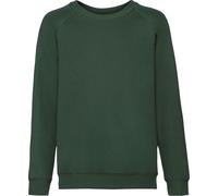 Fruit of the Loom - Sweat-shirt "Classic" pour enfants manches raglan RW9655 (140-146) (Vert bouteille)