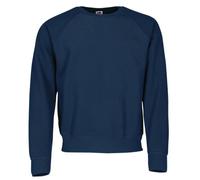 Fruit of the Loom Sweat-shirt classique à manches raglan + sac en tissu MyShirt GRATUIT, bleu marine, XXL