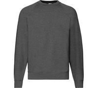 Fruit Of The Loom Sweat-shirt classique raglan unie PC3889 (S) (gris foncé chiné)