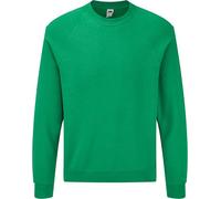 Fruit Of The Loom Sweat-shirt classique raglan unie PC3889 (S) (Vert chiné)