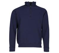 Fruit of the Loom - Sweat-shirt Zip Neck Col chemise classique Manches longues Homme Bleu X-Large