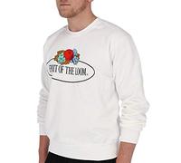 Fruit of the Loom Sweat-Shirt col Rond Grand Logo Lio - L Blanc